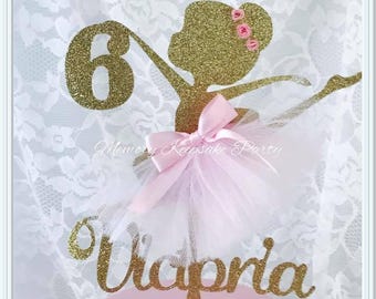 Ballerina Cake Topper - Ballerina Party Decorations - Ballerina Party Decor - Ballerina Party Centerpiece - Ballerina Birthday Party Cake