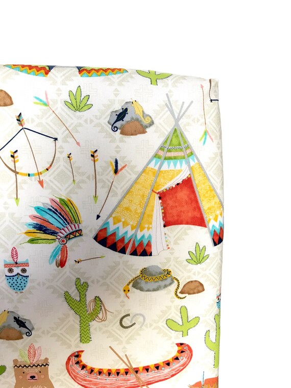Tribal Baby sheet Teepees tribal baby bedding Indian tribal