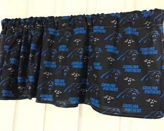Carolina panthers nfl football navy curtain valance