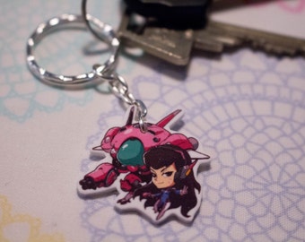 Overwatch keychain, Hanzo, Lucio, Genji, d.va, Handmade, gift, merchandise, cheap,