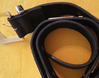 Leather and Metal Accent Belt.