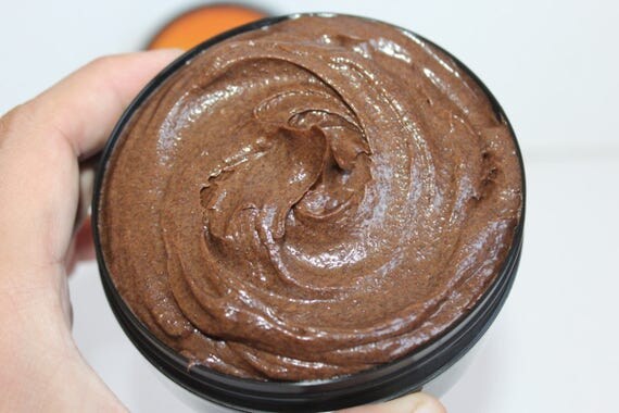 Coffee scrub 100% arabica and organic oils, coconut, shea butter, macadamia, ilang-ilang, hand made product by Cocos Cosmetics TM - Israel