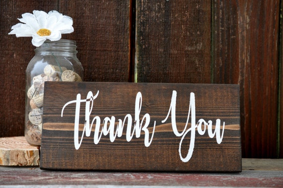 Rustic Wedding Thank you Sign Wood Sign Rustic Wedding Decor