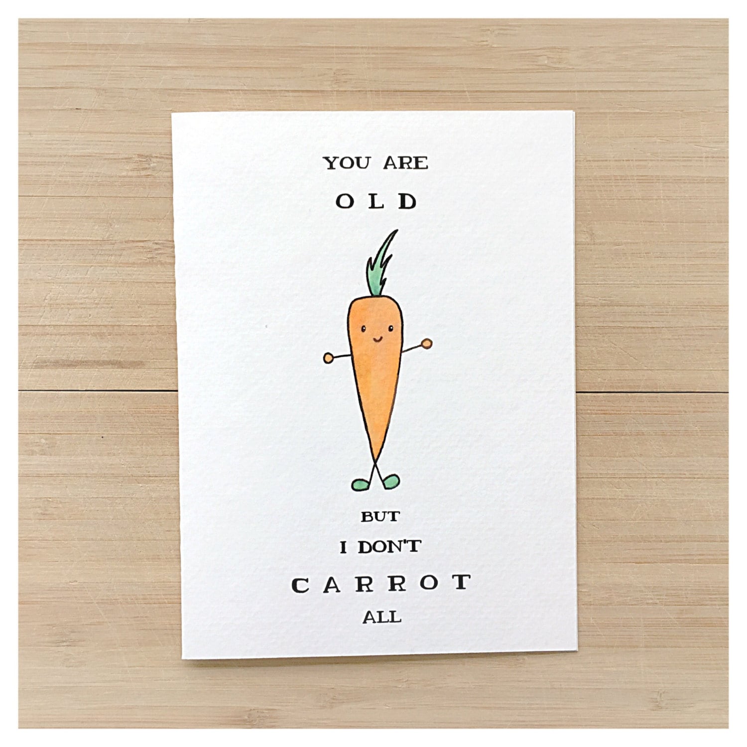Carrot Card // funny birthday card, birthday card, greeting card, cute