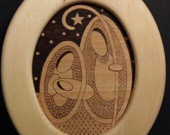 Pyrography Nativity