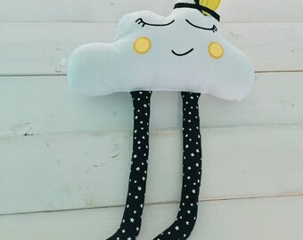 Yellow-Black-Star Cloud pillow