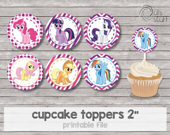 Printable Trolls cupcake toppers
