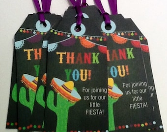 10 Fiesta Party Favor Tags