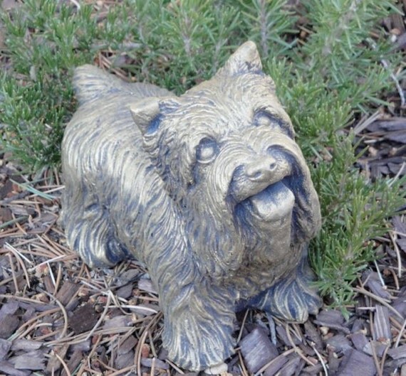 yorkie garden statues