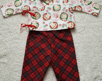Handmade Elf on the Shelf toddler Christmas outfit/Elf on the Shelf/Christmas toddler top and pants/Elf on the Shelf baby/holiday outfit/