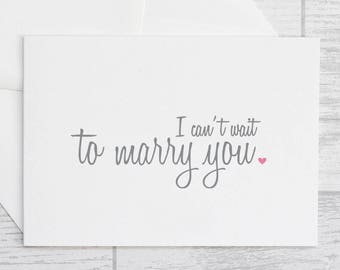 I Can't Wait to Marry You Card - White