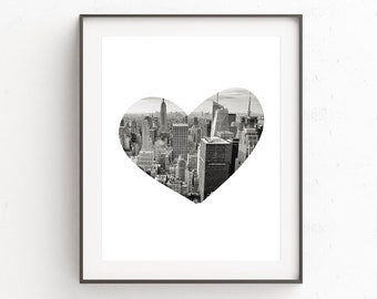 New York Print, New York Skyline Art, Cityscape, New York Photography, Photography Wall Prints, Black and White Photography, Artwork