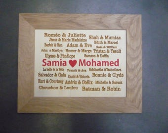 gift, decoration of wedding (with the frame)