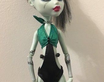 Handmade bikini swimsuit for Monster High Doll.