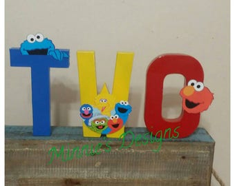 Sesame Street birthday,Sesame Street invites,Sesame Street 2nd birthday, Sesame Street birthday shirt,Sesame Street photo prop,Elmo letters