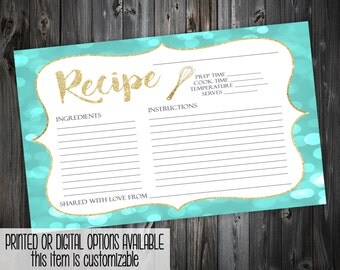 Items similar to 50 Blank Orange Whisk Recipe Cards - Printed on ...