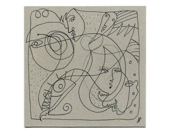 Original abstract figurative drawing