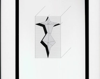 RESERVED / RESERVED. (1) framed lithograph, Erwin Heerich 1975/76