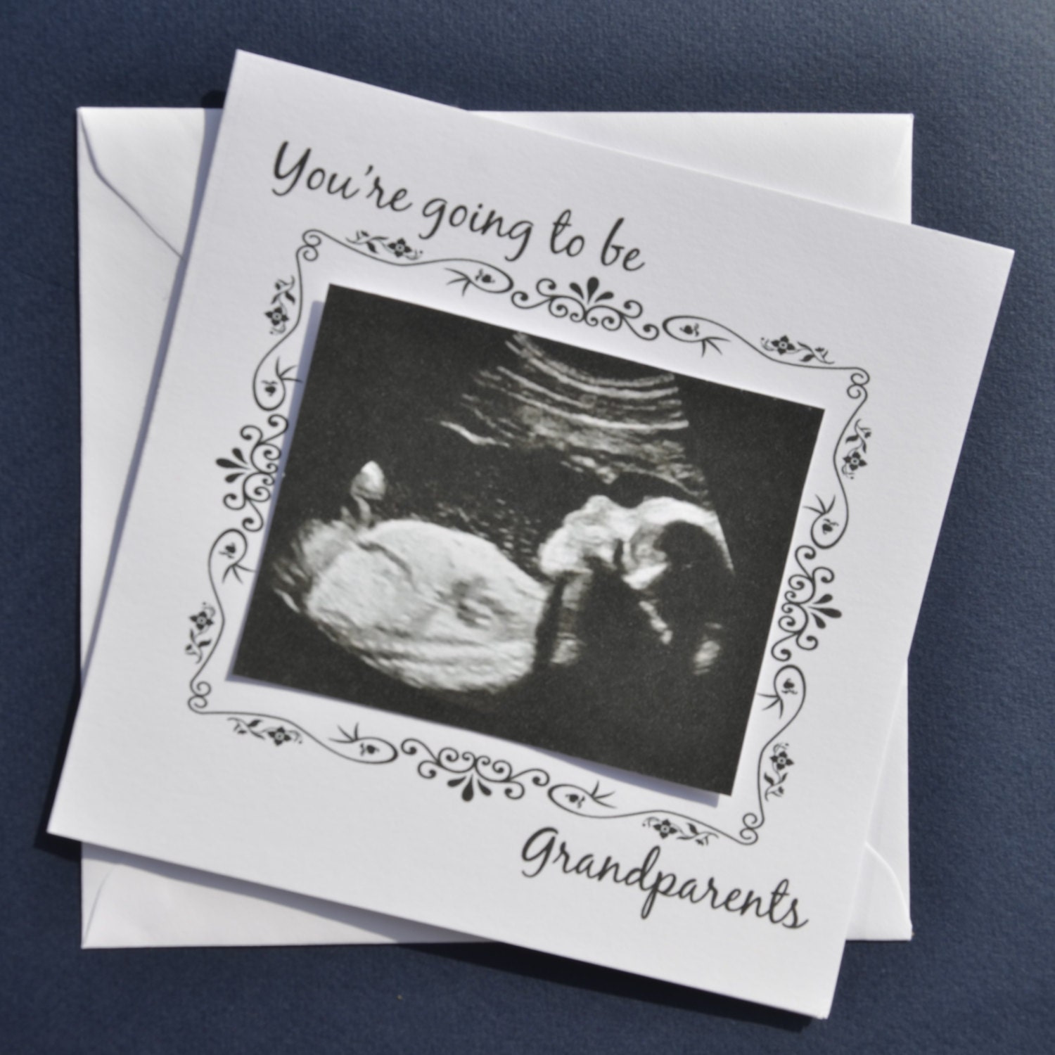 Personalised New Baby ultrasound Pregnancy Announcement Card