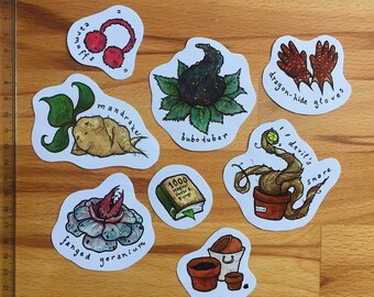 Herbology Sticker Set - Hogwarts Harry Potter Stickers