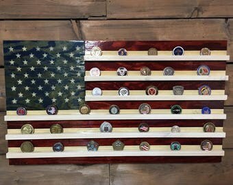 Wooden American Flag Wall Hanging challenge coin holder rustic american american flag Wooden American Flag Wall Hanging challenge coin holder rustic american american flag