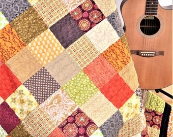 Full Size Quilt-Full Quilt-Throw Quilt-Twin Quilt-Homemade Quilt-Patchwork Quilt-Traditional Quilt-2nd Anniversary Gift-Ready to Ship-Picnic