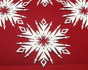 16 Large Paper Snowflake Cut Outs Bulletin Board Snowflake Disney Frozen Decor, Winter Wedding Decor, Winter Party Decorations, Office Decor