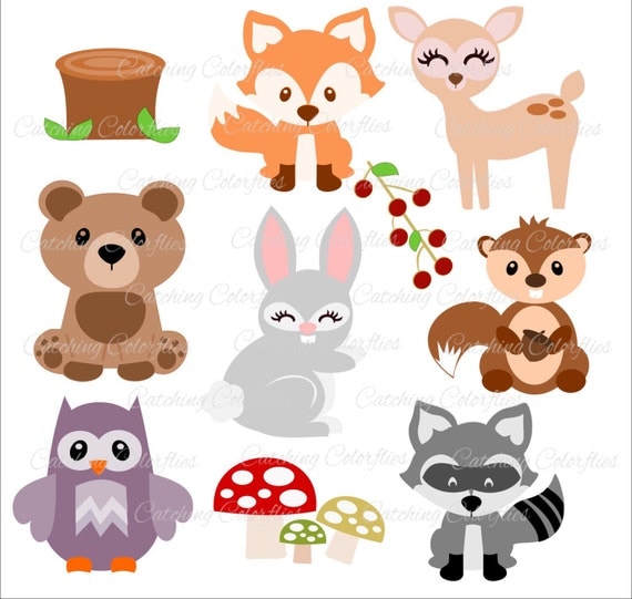 Baby Woodland Animal Cut Files, Forest Animal SVG Files, Baby Deer ...