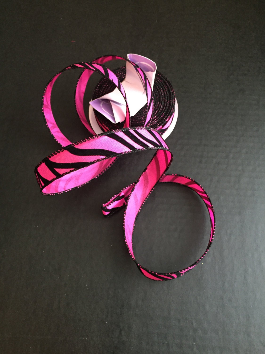 7/8 WIRED ZEBRA PRINT Ribbon 6 Colors To Choose From.