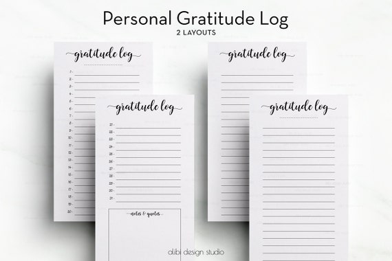 Gratitude Planner Gratitude Log Gratitude Printable