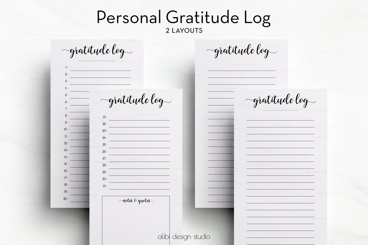 Gratitude Planner Gratitude Log Gratitude Printable
