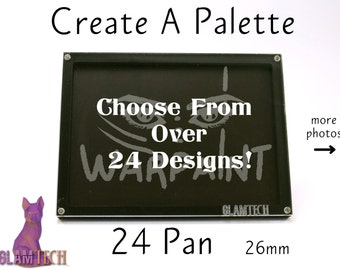 24 Eyeshadow Pan Create Your Own Magnetic Makeup Palette - Custom Makeup Storage - Design Your Own Travel Eye Shadow Palettes - by GlamTech