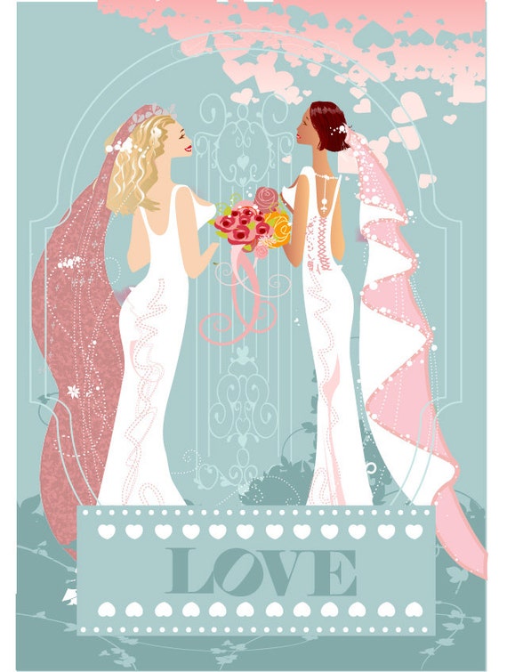 Personalised lesbian wedding day cards