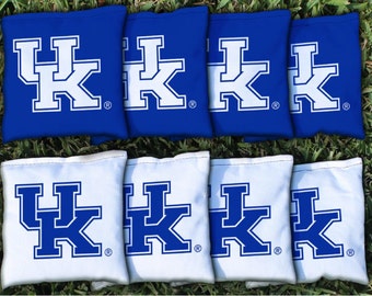 8 Cornhole Bean Bags – University Of Kentucky Wildcats Fabric, Made In USA, Backyard Games USA
