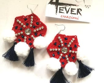 Orecchini boho chic Valentine / Boho chic earrings Valentine