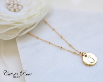 Custom Initial Necklace Alphabet Necklace Initials Necklace Minimalist Necklace Rose Gold Necklace Bridal Jewelry Monogram Necklace