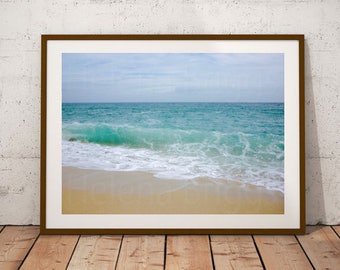 Turquoise Art Watercolor Painting Print