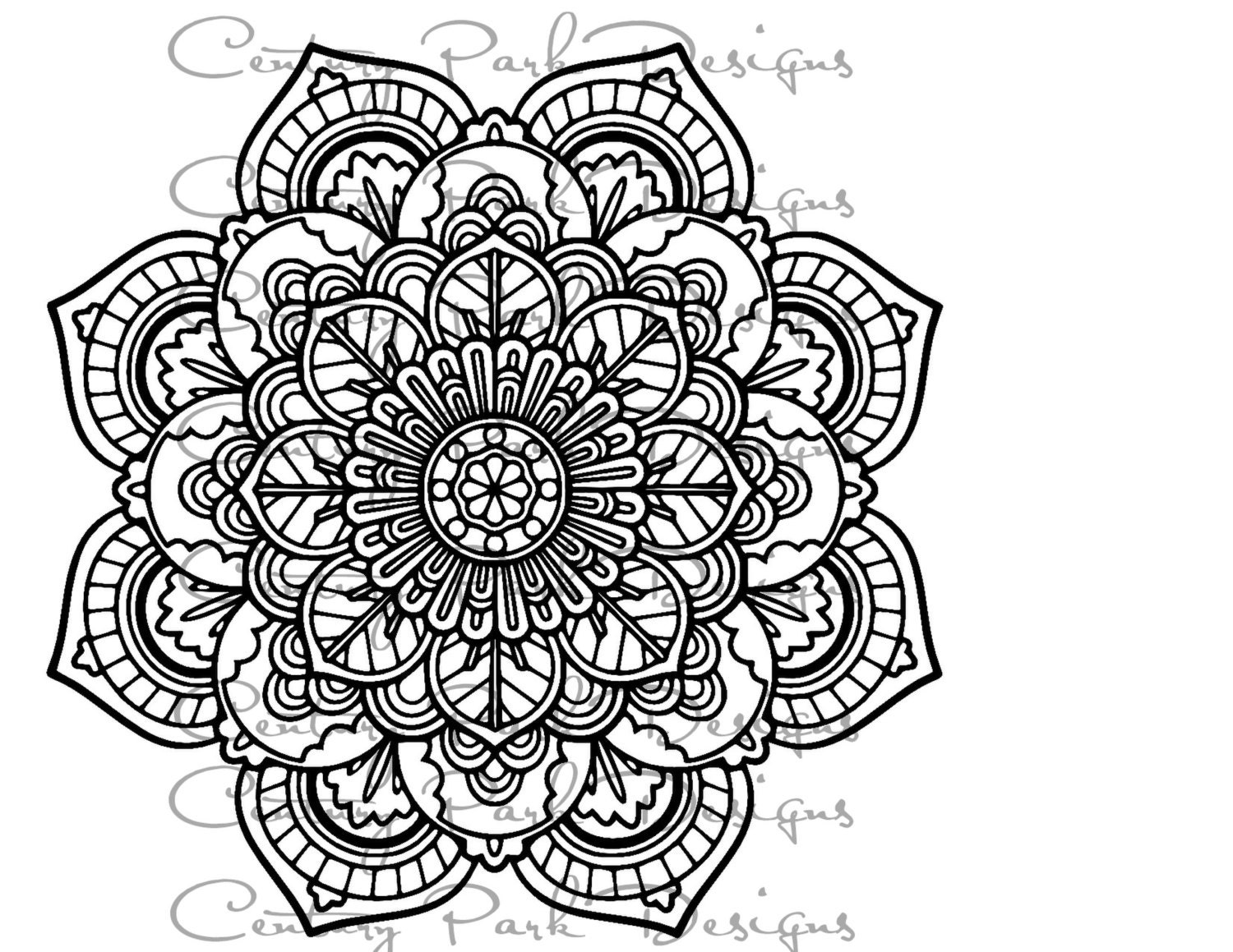 Mandala 001 SVG / JPEG / PNG /pdf / use with Silhouette Studio and Cricut Design Space ...