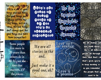 Planner Quote Boxes - Doctor Who full box happy planner erin condren stickers matte glossy weekly sticker kit