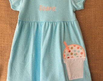 Girls Embroidered Snoball Dress