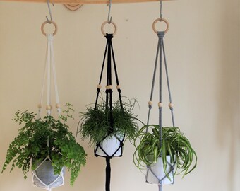 Macrame Plant Hanger(85cm); Home decor; wall hanger; cotton rope