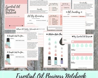 Essential Oil Business Notebook | Aromatherapy Planner | Oil Business Binder | Dilution Chart | Aromatherapy Guide | Oil Lover Gift