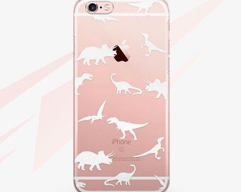 Dinosaur Phone Case iPhone 7 Case Transparent Case Rubber iPhone 6 Plus Case Clear iPhone 5 Case Phone Cover for Samsung Galaxy S6 Case 0014