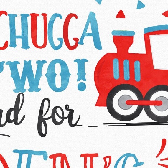 INSTANT DOWNLOAD Chugga Chugga Choo choo Train Birthday Party Thank you ...