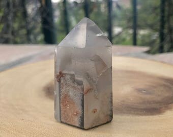 Phantom Quartz, Lodolite, Lodolite Point, Lodolite Quartz, Quartz, Quartz Point, Crystal Point, Healing Crystal, Healing Quartz, Reiki