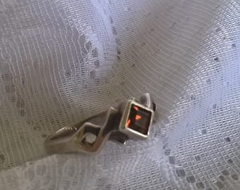 Vintage Citrine Sterling Silver Ring