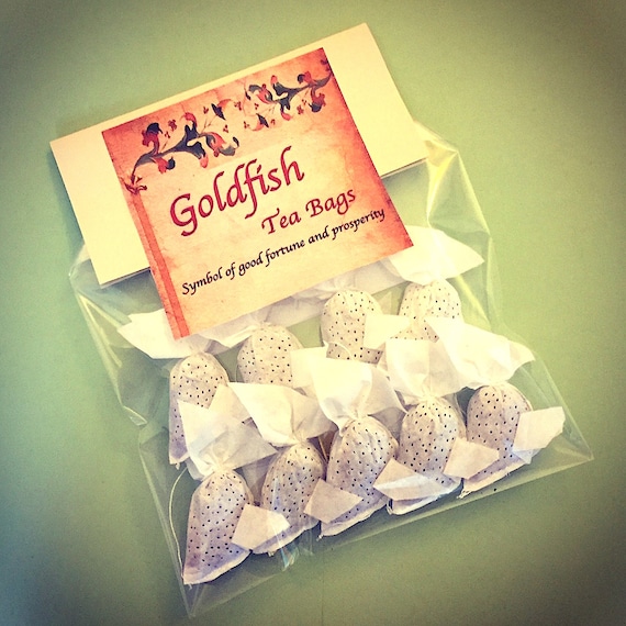 9 Novelty Goldfish tea bags Herbal tea Fish Shaped Tea Bags