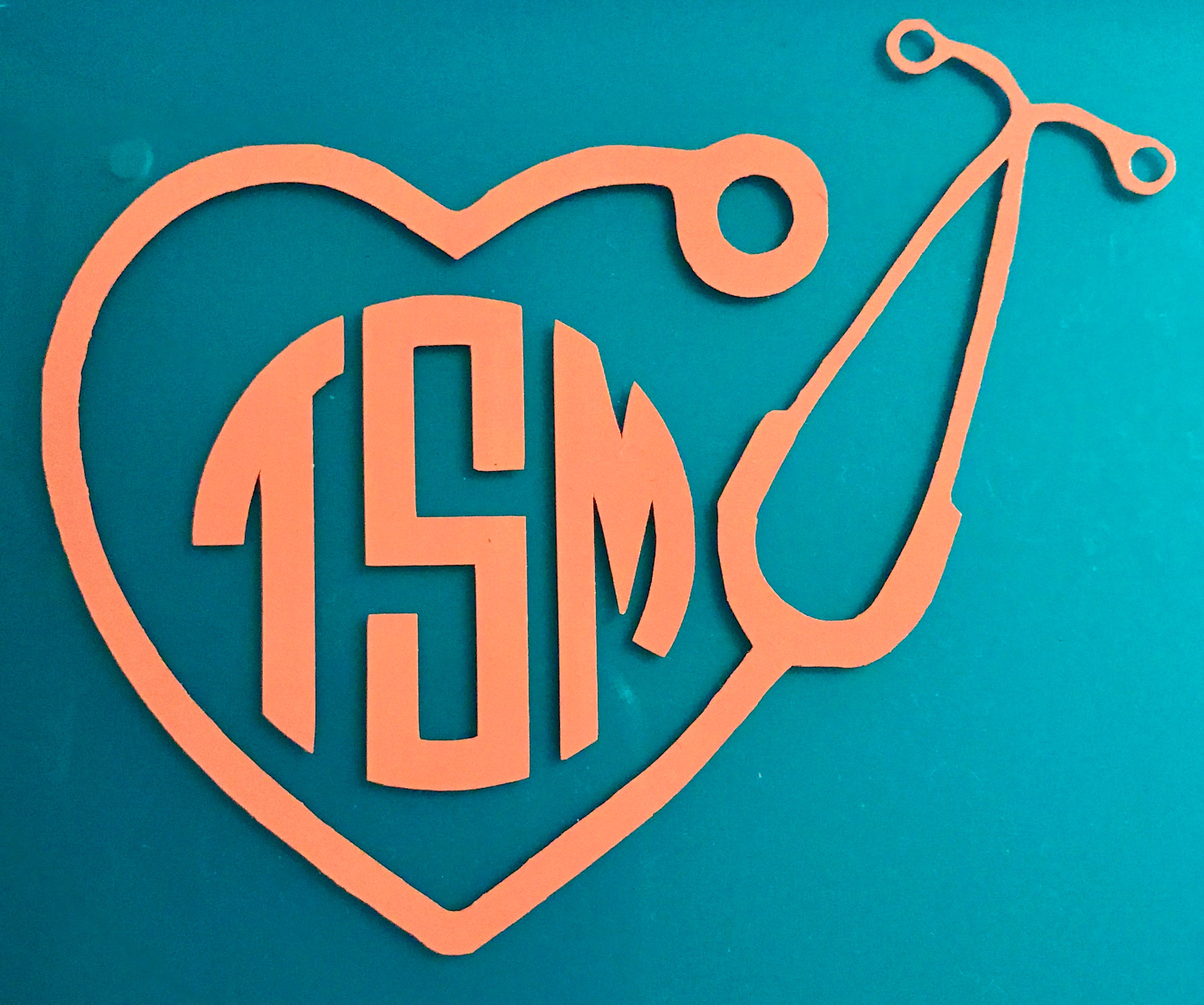 Stethoscope Monogram from TSMdecals on Etsy Studio