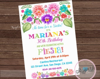 Fiesta Invitation, Fiesta Birthday Party Invitation, Mexican Fiesta Birthday Party Invitation, Fiesta Mexicana Invitation, Digital File