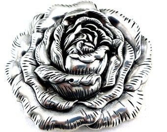 Women's Belt Buckle Silver Rose Belt Buckle Ladies Belt Buckle Vintage Silver Womens Flower Belt Buckle Western Women Girlfriend Gift Belt